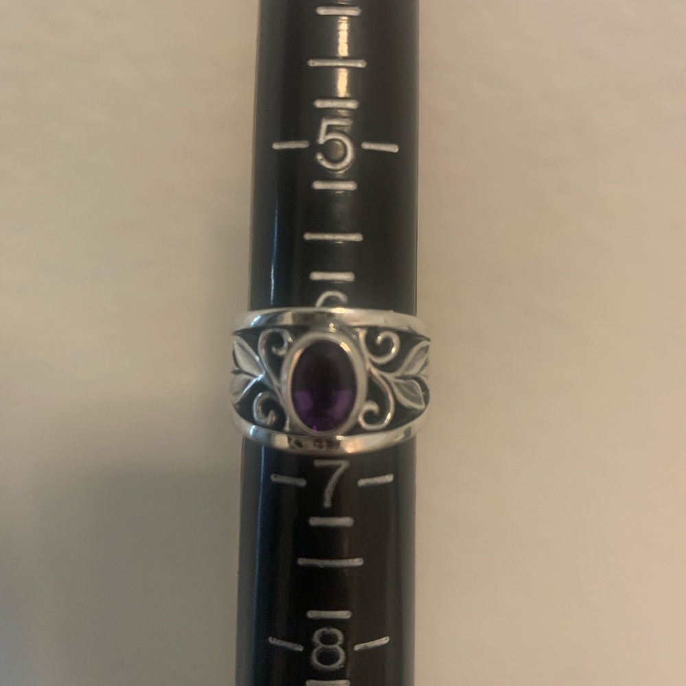 Retired James Avery Purple Amethyst Ring
